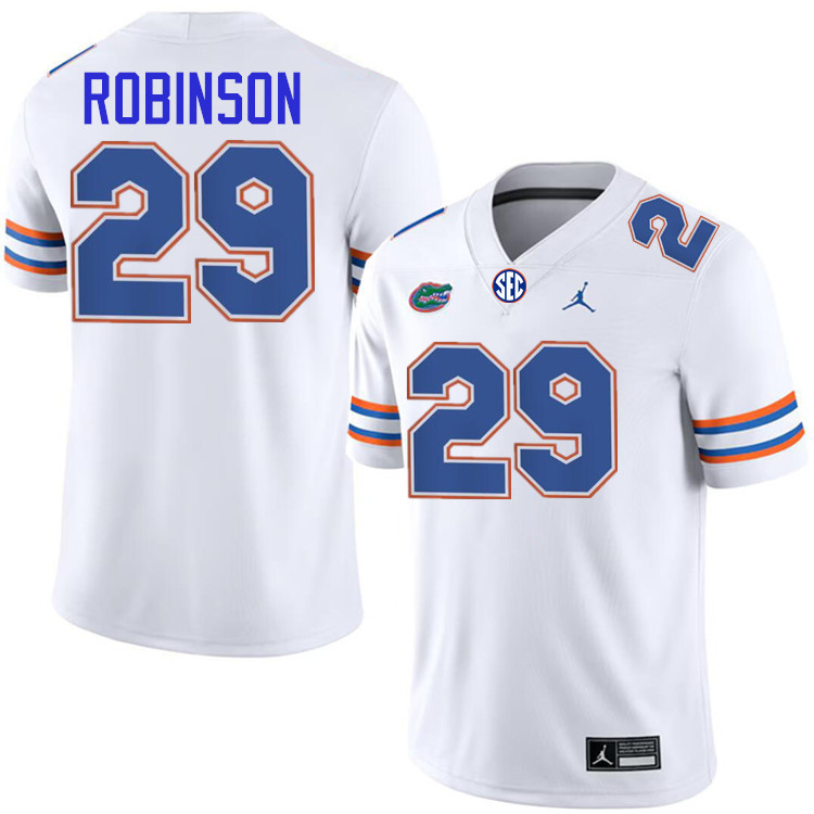 #29 Jaden Robinson Gators Jersey,Florida Gators College Football Jerseys Stitched-White #29 Jaden Robinson Gators Jersey,Florida Gators College Football Jerseys Stitched-White